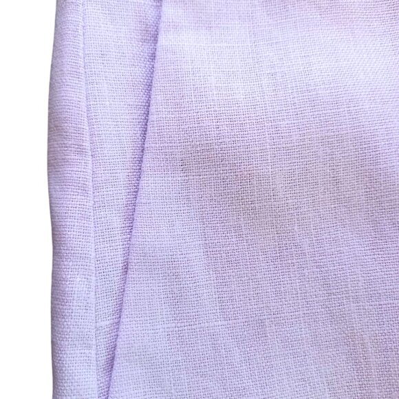 Michael Kors Pleated Linen Shorts Women’s Size 10 Purple High-Waisted - Picture 6 of 6
